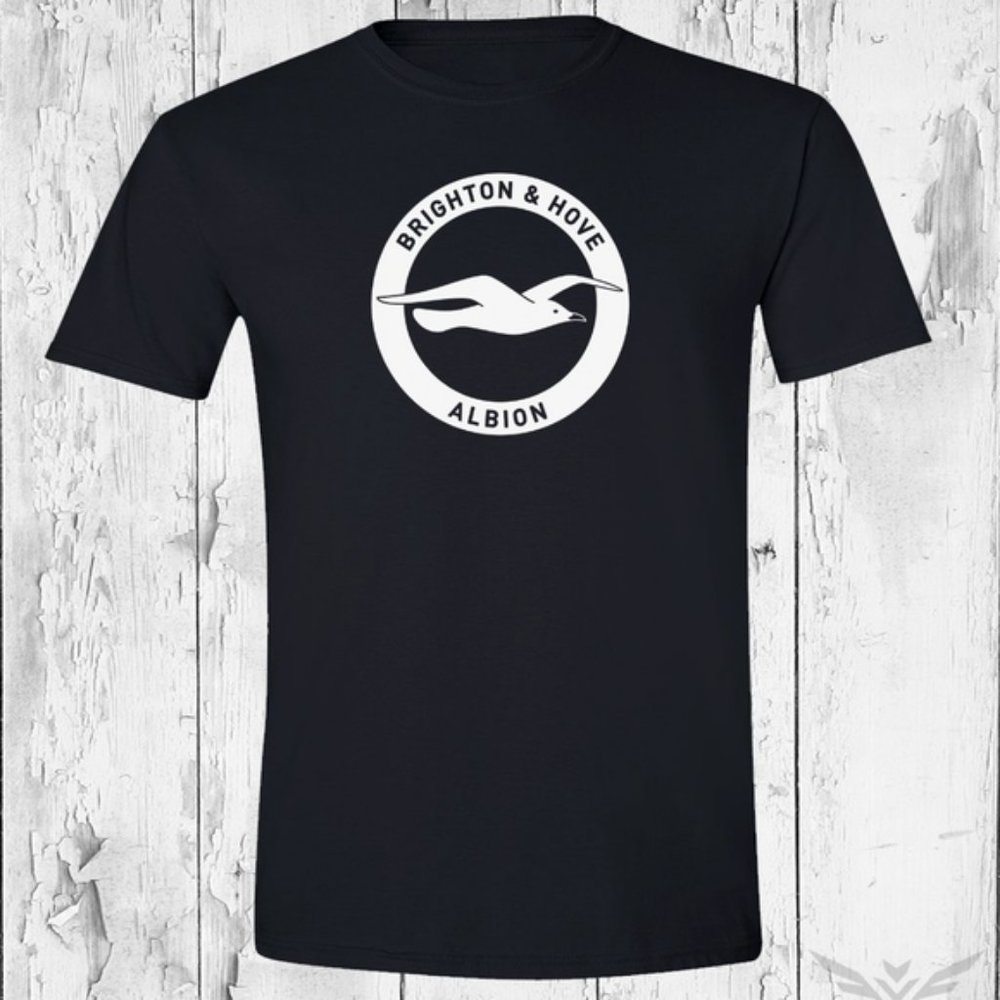 Brighton and Hove Albion Black T-Shirt Seagulls